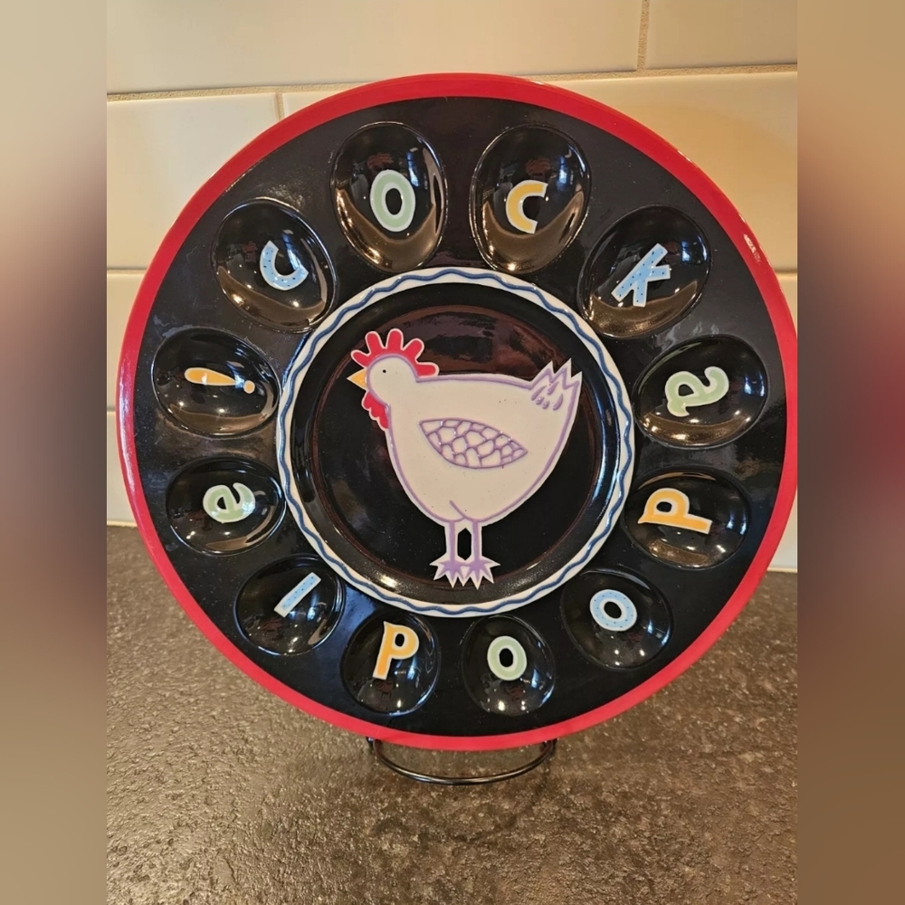 Southern living home deviled egg platter cockadoodle